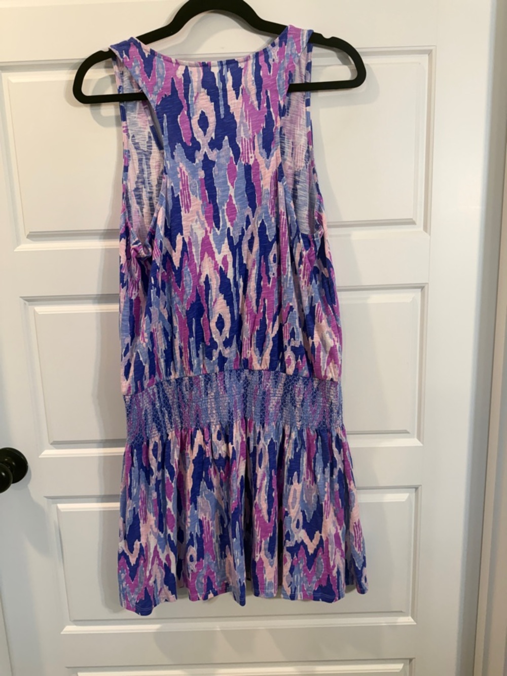 Lilly Pulitzer Lux Tideline Amethyst One Too Many Knit Smock Tank Dress large - Picture 8 of 8